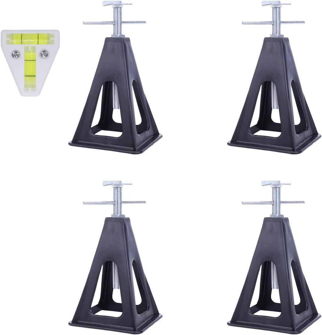 Homeon Wheels Plastic Stabilizer Stack Jacks for RV, Travel Trailers, Pop-Up Camper, Cars or Boats,Can Support Up to 6610 lbs, Extends to 17 inches (4 Packs)