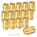 TAISHER 2PCS Brass Pipe Fitting, Reducer Adapter, Hex Nipple, 3/4-Inch Male Pipe x 3/4-Inch Male Pipe