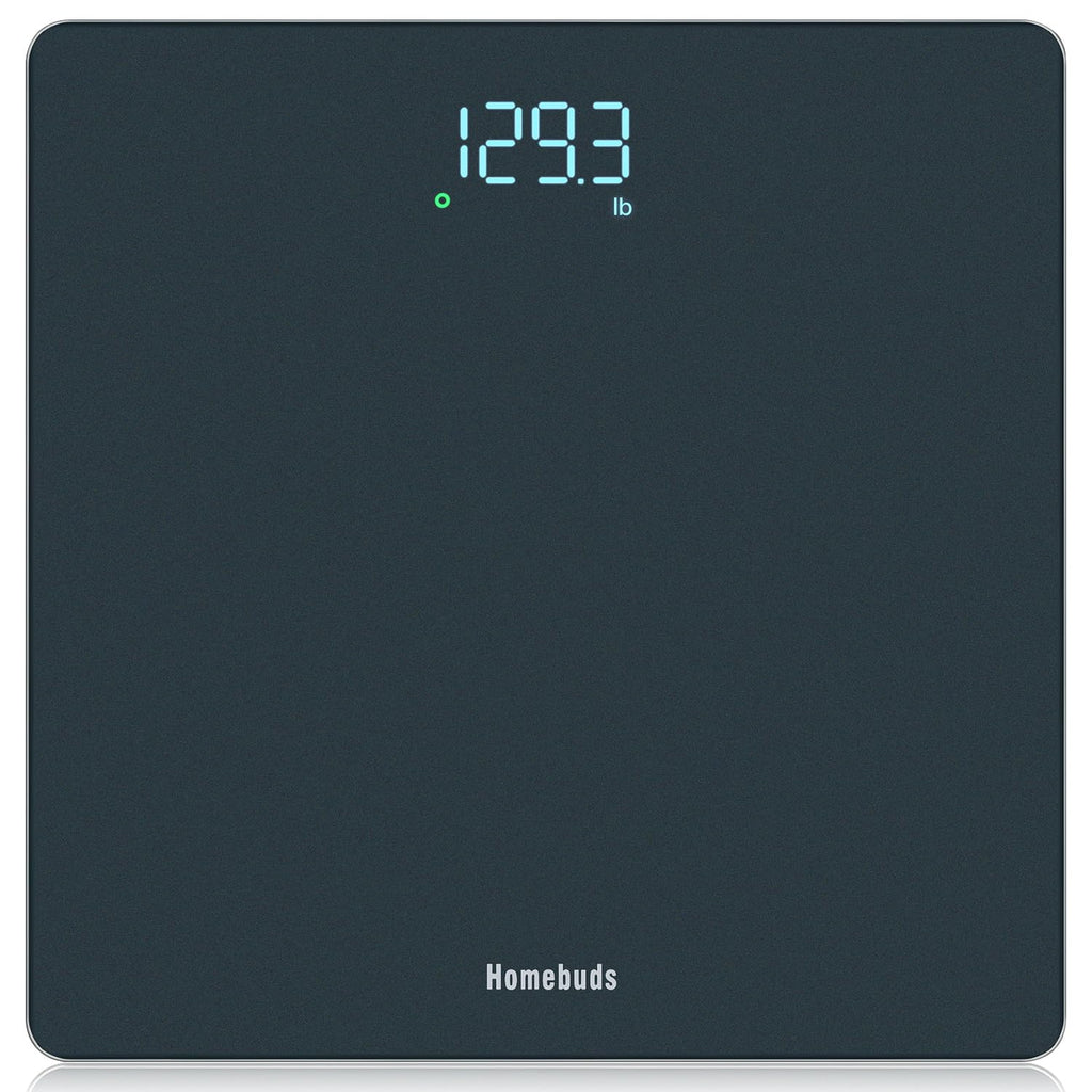 Homebuds Bathroom Scale for Body Weight, High Precision 0.1lb by Professional Factory Since 2001, Weight Scale LED Display and Step-On, 3*AAA Batteries Included, 400lb/182kg, Blue