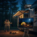 ANNKE security camera system mounted on RV exterior with color night vision display